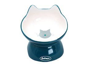 COMEDERO INCLINADO AZUL GATO